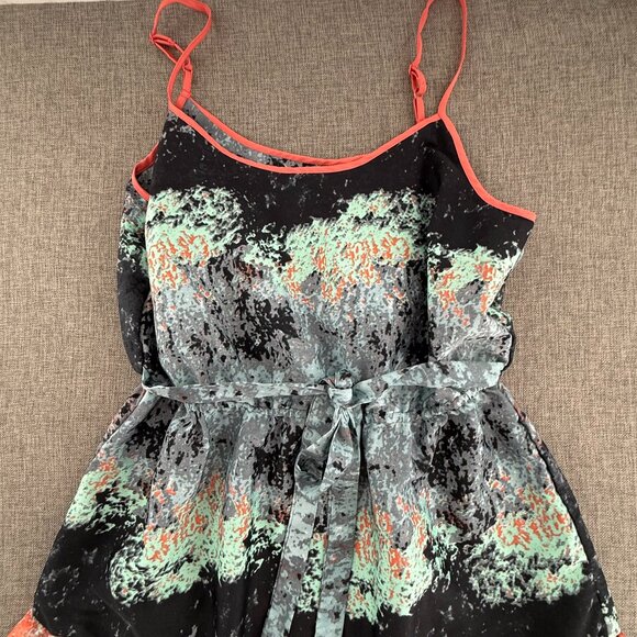 Band of Gypsies High & low‎ Dress Abstract Print Sleeveless Boho-Chic Medium Tie - Picture 2 of 10